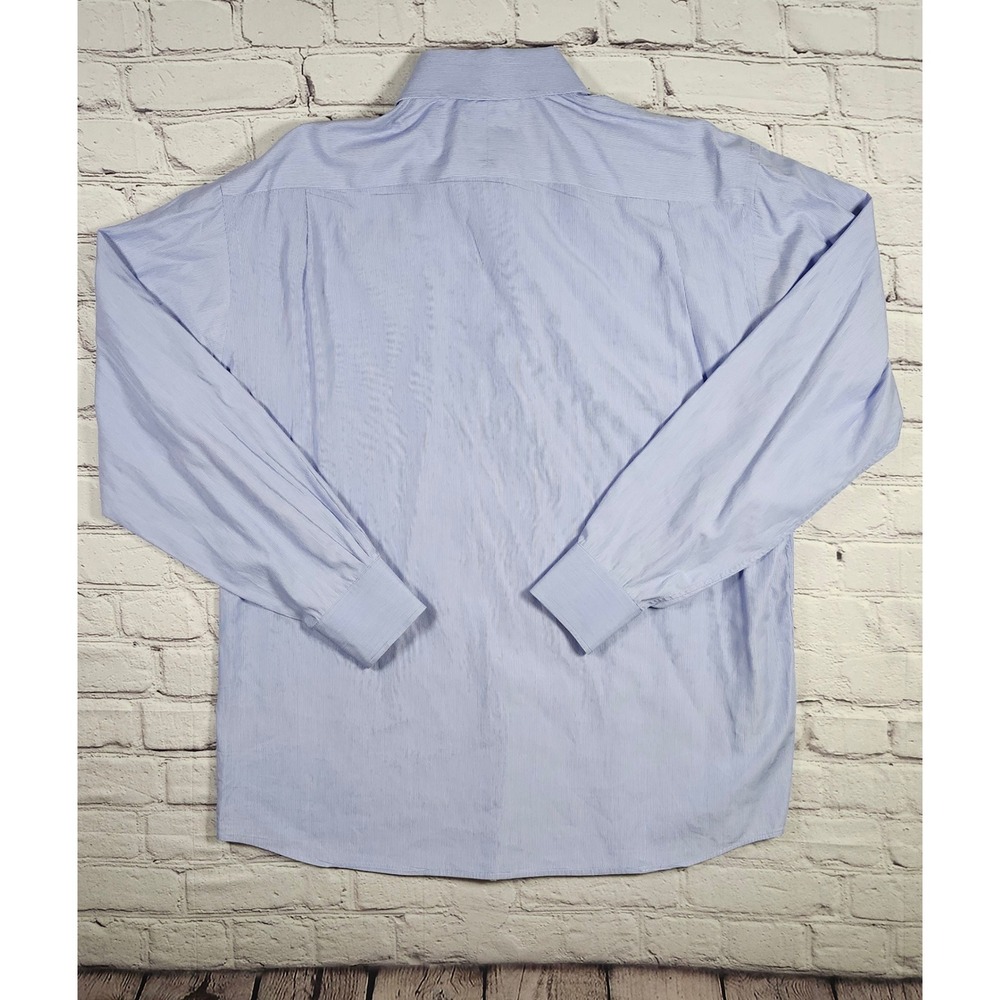 Tommy Bahama Mens Blue White Pinstripe Button Down Dress Shirt 16.5 34/35 - Picture 3 of 5
